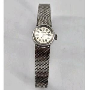 Vtg 10k GF Nivada with Kestenmade 10K White Gold Filled Mesh Band 6.5" Works
